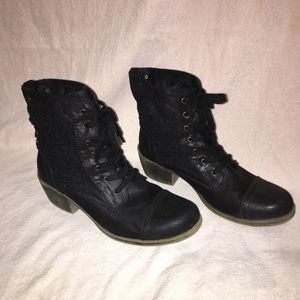 Roxy Black Combat Booties